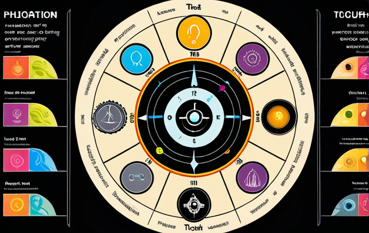 **
A vibrant, multi-layered illustration depicting a person's journey through a sensory art experience. Show various touchpoints – website, physical art installation, staff interaction. Overlaid are icons representing different senses (sight, sound, smell, touch, taste) with emotional faces at each touchpoint showing the changing feelings. Highlight customer as a compass.
**