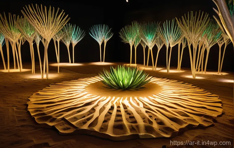 다감각 예술 경험 디자인을 위한 창의적 아이디어 - **Prompt:** "An abstract digital art piece, generated by artificial intelligence, that dynamically r...